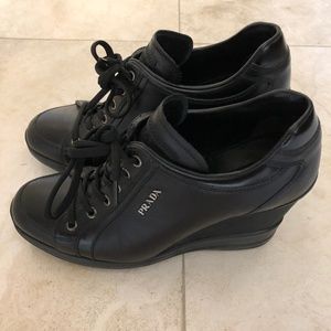 Prada Black Sport Wedge